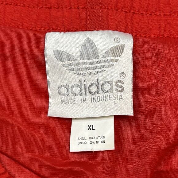 Vintage Adidas Shorts Athletic Nylon Trefoil Spellout Soccer 80s 90s MENS XL - Picture 10 of 10